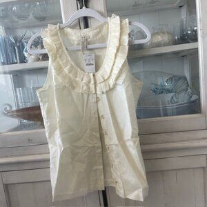 JCREW IVORY CECELIA CAMI ORIGAMI PLEATED SIZE 6 NWT